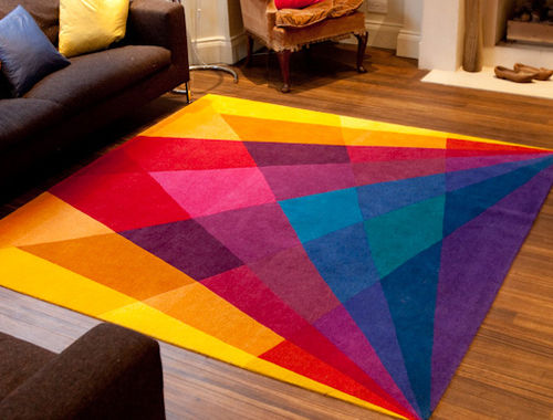 Moderner Teppich - RAINBOW - Sonya Winner - Motiv / Neuseelandwolle / rechteckig