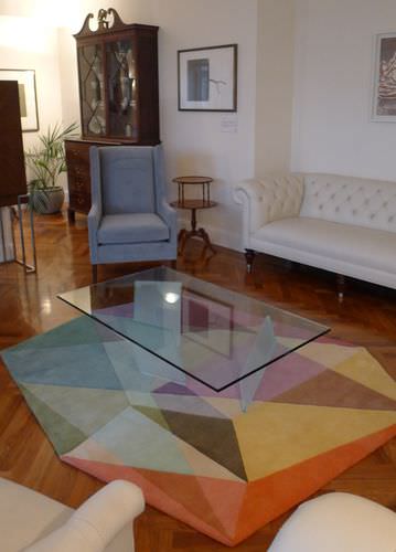 Moderner Teppich - PRISM PASTELS - Sonya Winner - geometrisches Muster / Neuseelandwolle / rechteckig