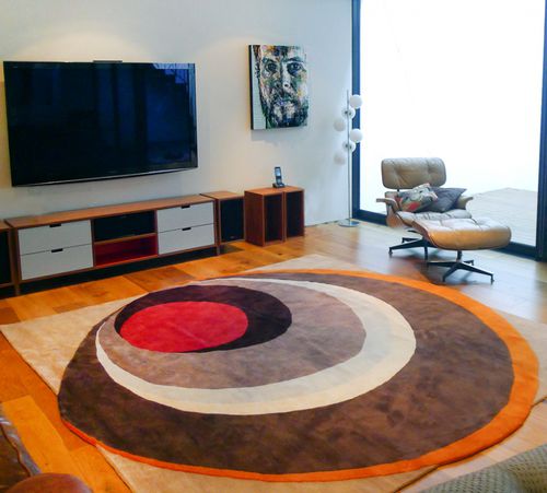 Moderner Teppich - MID-CENTURY MODERN - Sonya Winner - Motiv / Neuseelandwolle / rechteckig