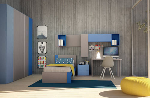 Graues Kinderzimmer - COOL 06 - Mob. Granzotto - für Jungen
