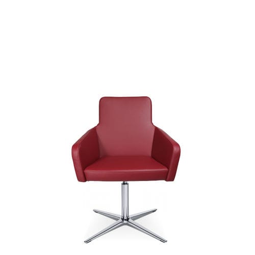 Moderner Besuchersessel - W-CUBE 1 C - Wagner - Eine Marke der Topstar GmbH - Stoff / Leder / Metall