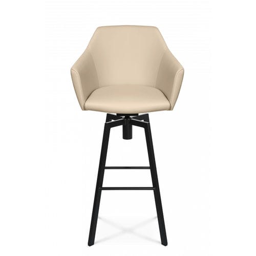 Moderner Barhocker - W-CUBE H - Wagner - Eine Marke der Topstar GmbH - Leder / Gestell aus Stahl / mit 4 Beinen