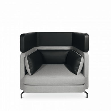 Moderner Sessel - W-LOUNGE HIGH ONE - Wagner - Eine Marke der Topstar GmbH - Stoff / Leder / Schaumstoff
