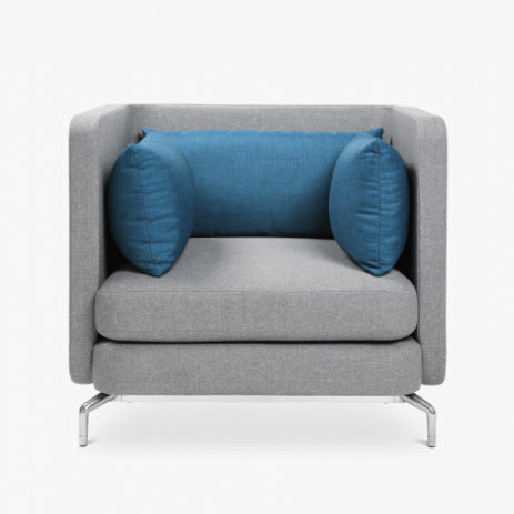 Moderner Sessel - W-LOUNGE LOW ONE - Wagner - Eine Marke der Topstar GmbH - Stoff / Metall / mit abnehmbarem Kissen