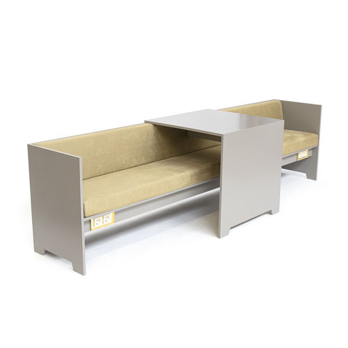 Modernes Sofa - piet hein eek - Stoff / individuell gestaltbar / mit integriertem Tisch