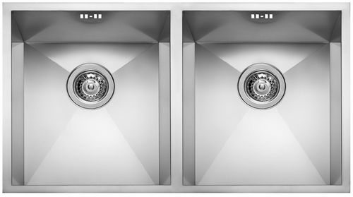 Doppelbeckenspüle - SQUARE 720 2V - ELLECI - ohne Abtropffläche / Edelstahl / einbaufähig