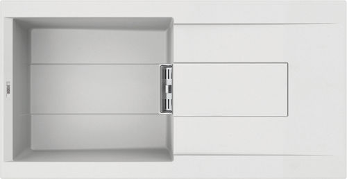 Einbeckenspüle - SMART 480 - ELLECI - mit Abtropffläche / Verbundwerkstoff / einbaufähig