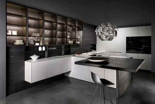 Moderne Küche - EXTRA - Key cucine - Holz / Edelstahl / Corian®