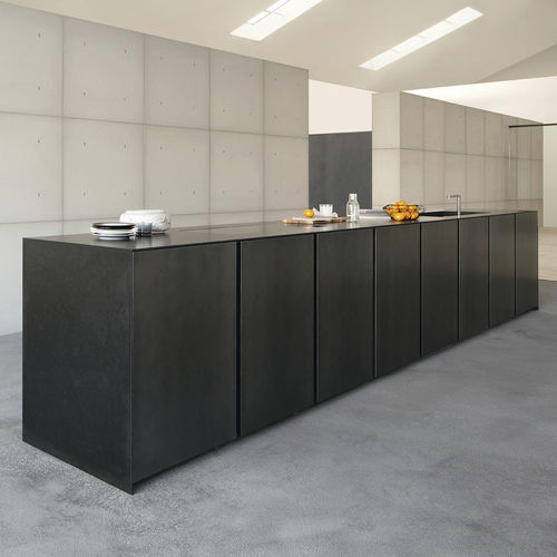 Moderne Küche - KU45 - Key cucine - Eiche / Marmor / Kochinsel