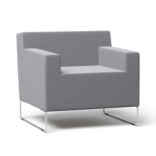Moderner Sessel - JAMMY - april furniture - Stoff / Edelstahl / mit abnehmbarem Kissen