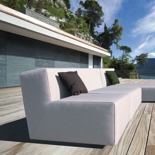 Moderner Kaminsessel - LOOPY - april furniture - Sunbrella® / wasserdicht / grau