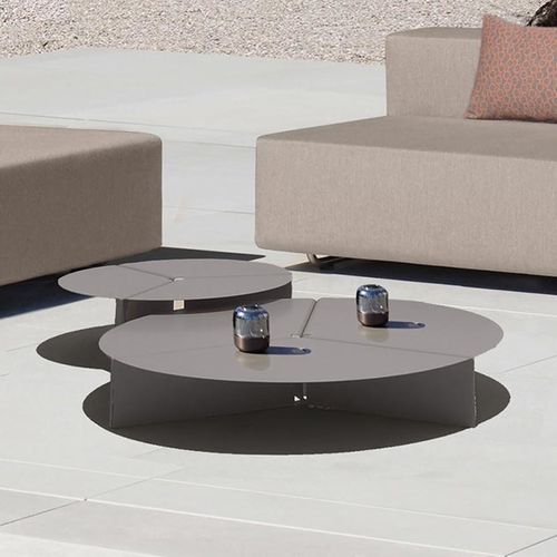 Moderner Couchtisch - PEACE - april furniture - Metall / Gestell aus Metall / rund