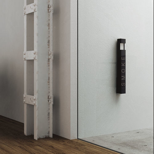 Sockel-Aschenbecher - FUM - Systemtronic - wandmontiert / Aluminium / für den Außenbereich
