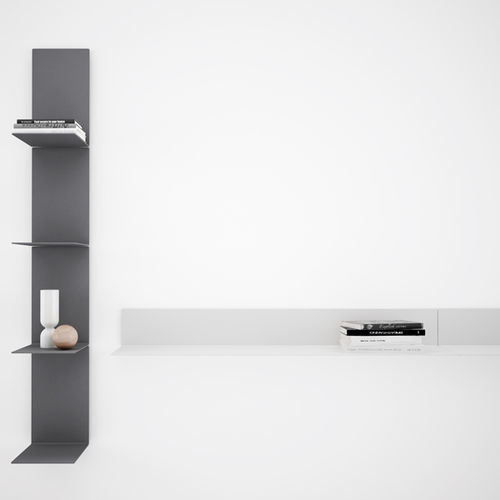 Wandmontiertes Regal - BALDAS - Systemtronic - modern / Aluminium / weiß
