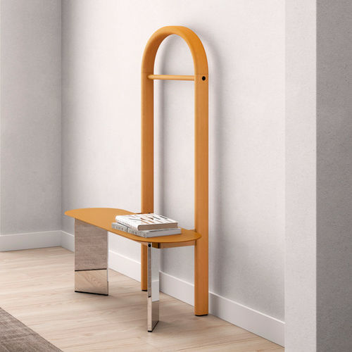Moderne Bank - VALET STAND - Systemtronic - Esche / Aluminium / ohne Rückenlehne