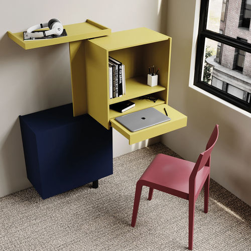 Wandmontiertes Regal - Giralot Office Mini - Sculptures Jeux - Modul / modern / amerikanischer Nussbaum