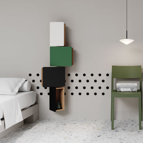 Wandmontiertes Regal - Lookin - Sculptures Jeux - modern / Eiche / lackiertes Holz