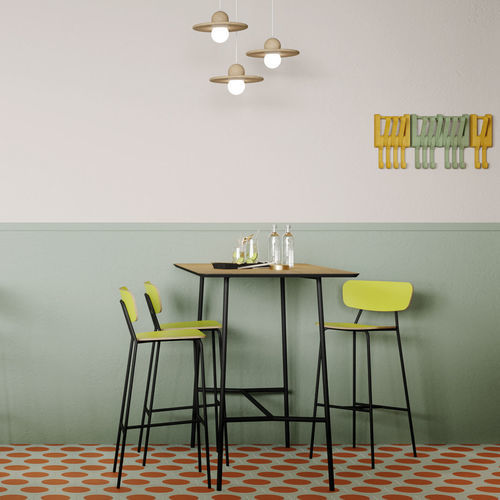 Moderner Stehtisch - Ibetta - Sculptures Jeux - Laminat / Eiche / MDF