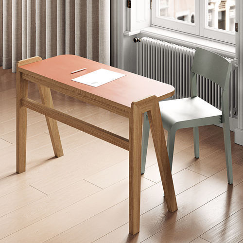 Bodenstehender Schreibtisch - Workin - Sculptures Jeux - skandinavisches Design / Laminat / gerade
