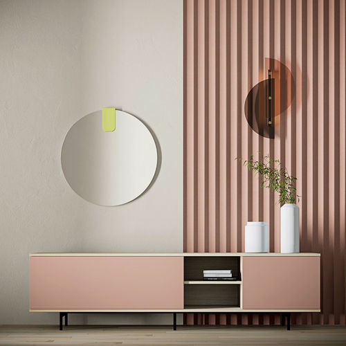 Modernes Sideboard - 7For - Sculptures Jeux - lackiertes Holz / Eiche / amerikanischer Nussbaum