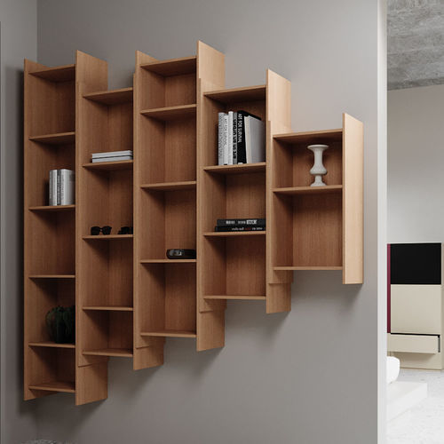 Wandmontiertes Regal - 7For - Sculptures Jeux - Modul / modern / Eiche