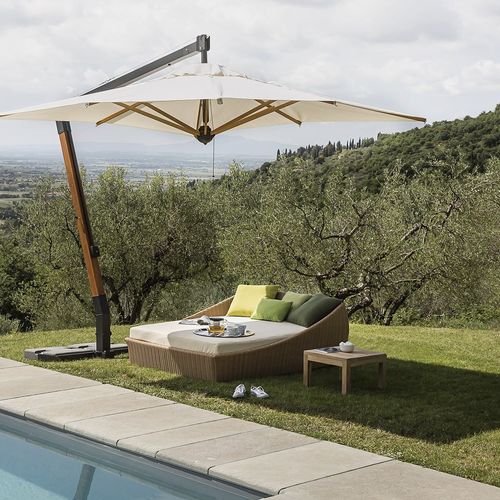 Doppelbett-Récamiere - Waikiki - Il Giardino di Legno - modern / Stoff / Synthetikfaser