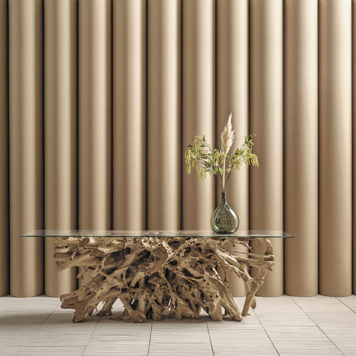 Moderner Esstisch - Radice - Il Giardino di Legno - Glas / Gestell aus Holz / rechteckig