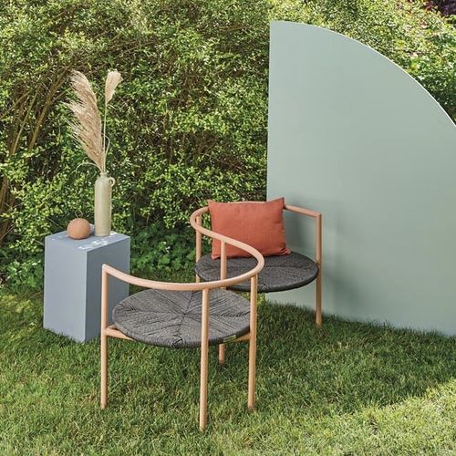 Moderner Gartenstuhl - Antipodi  - Il Giardino di Legno - für Außenbereich / Kordel / Gestell aus Metall