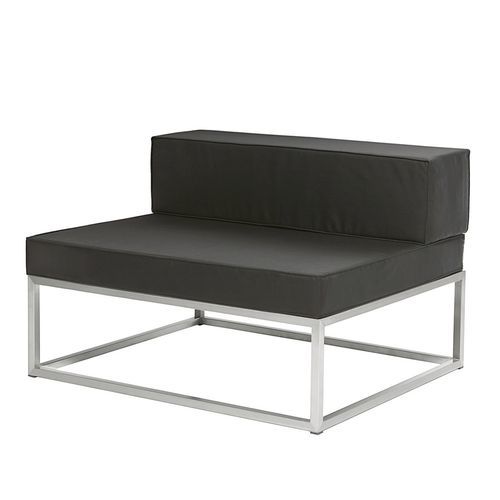 Moderner Sessel - Manhattan - Il Giardino di Legno - Stoff / gebürsteter Edelstahl / schwarz