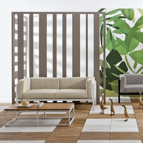 Modernes Sofa - Lui & Lei - Il Giardino di Legno - für Garten / Stoff / mit Armlehnen