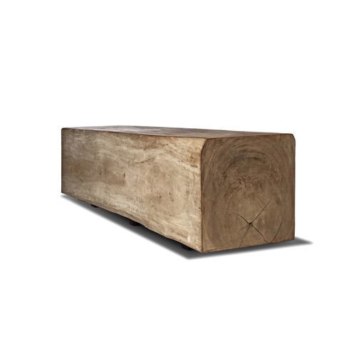 Gartenbank / minimalistisches Design - Suar - Il Giardino di Legno - Holz / ohne Rückenlehne / ohne Armlehnen