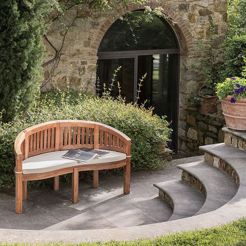 Klassische Gartenbank - Georgetown - Il Giardino di Legno - Teakholz / mit Rückenlehne / mit Armlehnen
