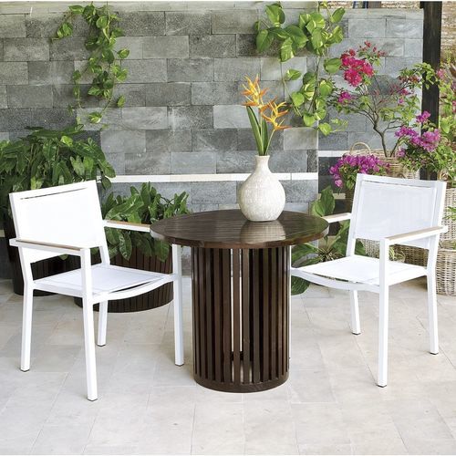 Moderner Stuhl - Lui & Lei - Il Giardino di Legno - für Außenbereich / Netz / Gestell aus Aluminium