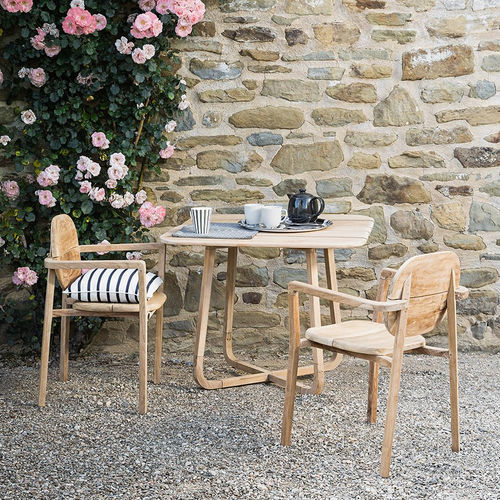 Moderner Esszimmerstuhl - Pebbles - Il Giardino di Legno - für den Innenraum / Teakholz / Gestell aus Teakholz