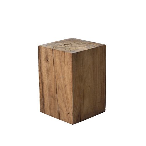 Moderner Beistelltisch - Suar - Il Giardino di Legno - geöltes Holz / Gestell aus geöltem Holz / quadratisch
