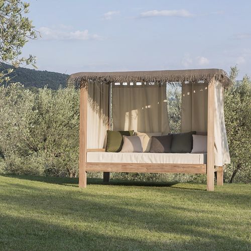 Garten-Bett / Himmel - Ratio - Il Giardino di Legno - Doppelbett / klassisch / Polster