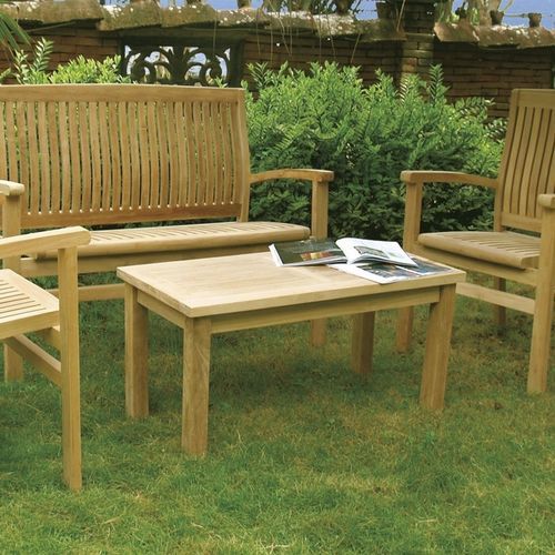 Klassischer Couchtisch - Dehors - Il Giardino di Legno - Teakholz / Gestell aus Teakholz / rechteckig
