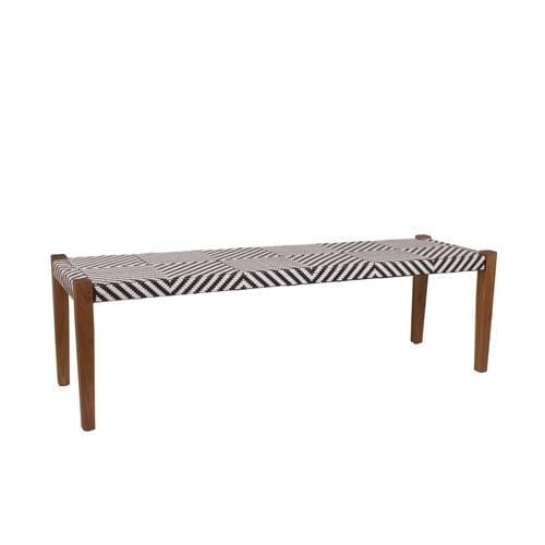 Moderne Polsterbank - Cinema d’été - Il Giardino di Legno - Rattan / Gestell aus Teakholz / Teakholz