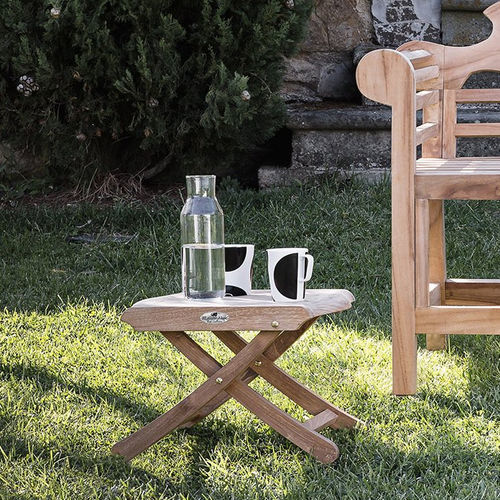 Moderner Beistelltisch - Accessories - Il Giardino di Legno - Teakholz / Gestell aus Teakholz / quadratisch