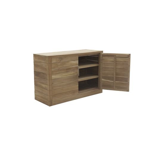 Klassisches Sideboard - Fugu  - Il Giardino di Legno - Teakholz / Garten / mit Schwingtür