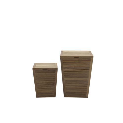 Moderne Truhe - ACCO0821 - Il Giardino di Legno - für Garten / Teakholz / Korbweide