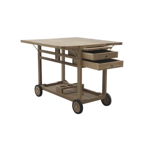 Wagen für Gewerbegebrauch - Telemaco - Il Giardino di Legno - klappbar / Teakholz / Gummi