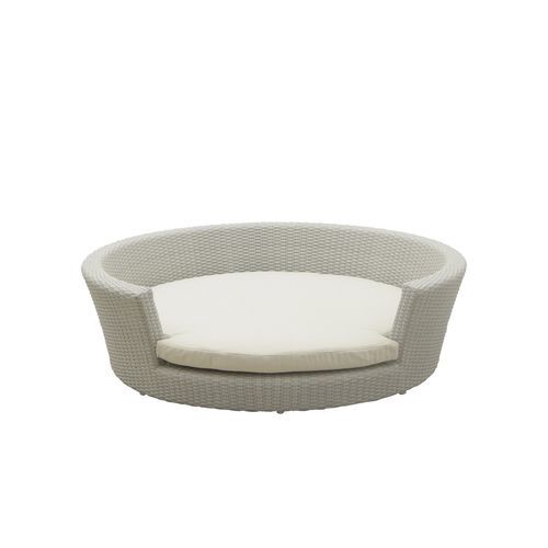 Stoff-Hundebett - Lassie - Il Giardino di Legno - Rattan / beige / mit abnehmbarem Kissen