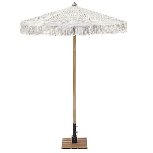 Runder Sonnenschirm - ZOCM2500 - Il Giardino di Legno - mit Zentralmast / Holz / Kordel
