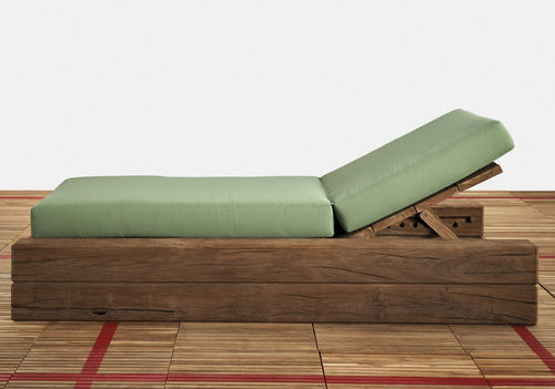 Moderne Liege - Stratos - Il Giardino di Legno - Stoff / Teakholz / 1 Platz