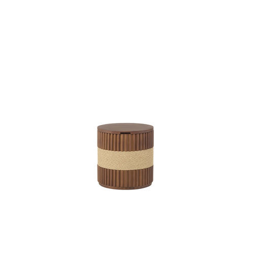Design-Couchtisch - GRIS04J6 - Il Giardino di Legno - Teakholz / Gestell aus Teakholz / rund