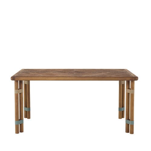 Moderner Esstisch - LIGN04I8 - Il Giardino di Legno - Teakholz / geöltes Holz / Gestell aus Teakholz