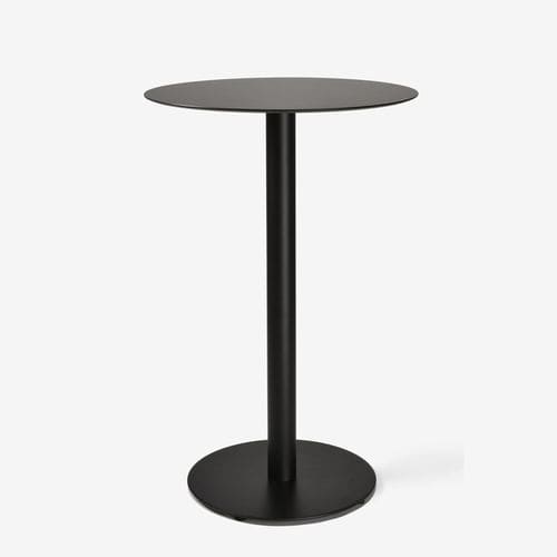 Moderner Stehtisch - SLIM - Objekten - Laminat / Gestell aus heißlackiertem Stahl / rund