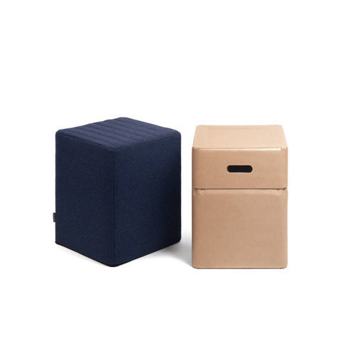 Modernes Sitzkissen - COVER - Objekten - Stoff / Holz / quadratisch