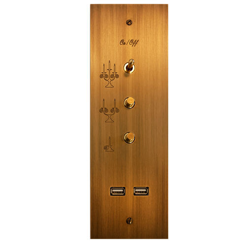 USB-Steckdose - TAILORED - 6ixtes interrupteurs - doppelt / wandmontiert / Unterputz